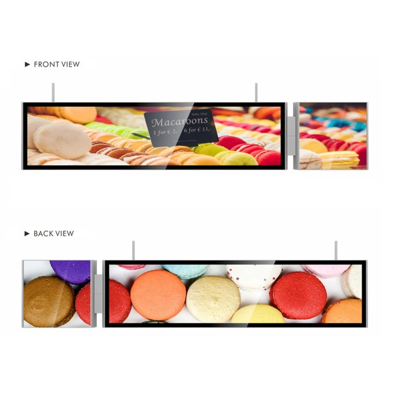 49 Inch LCD Bar Ekrany Light Box- iki ekran birikdirildi