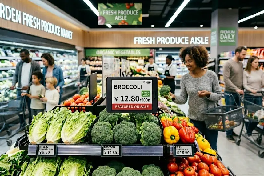 Supermarketiň elektron bahalary bellikleri: ESL ýerleşdirmek we ROI üçin amal...