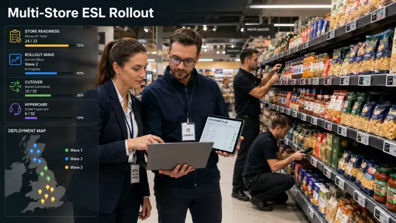 Multi - Dükanyň bölek satuwy üçin elektron tekjäniň belligi